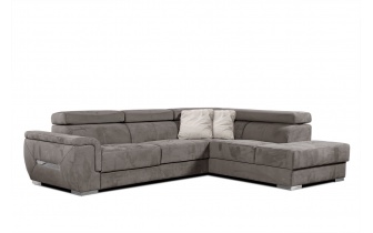Ecksofa rechts mit verstellbaren Kopfstützen 5-Sitzer KELTE