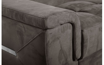 Ecksofa rechts mit verstellbaren Kopfstützen 5-Sitzer KELTE