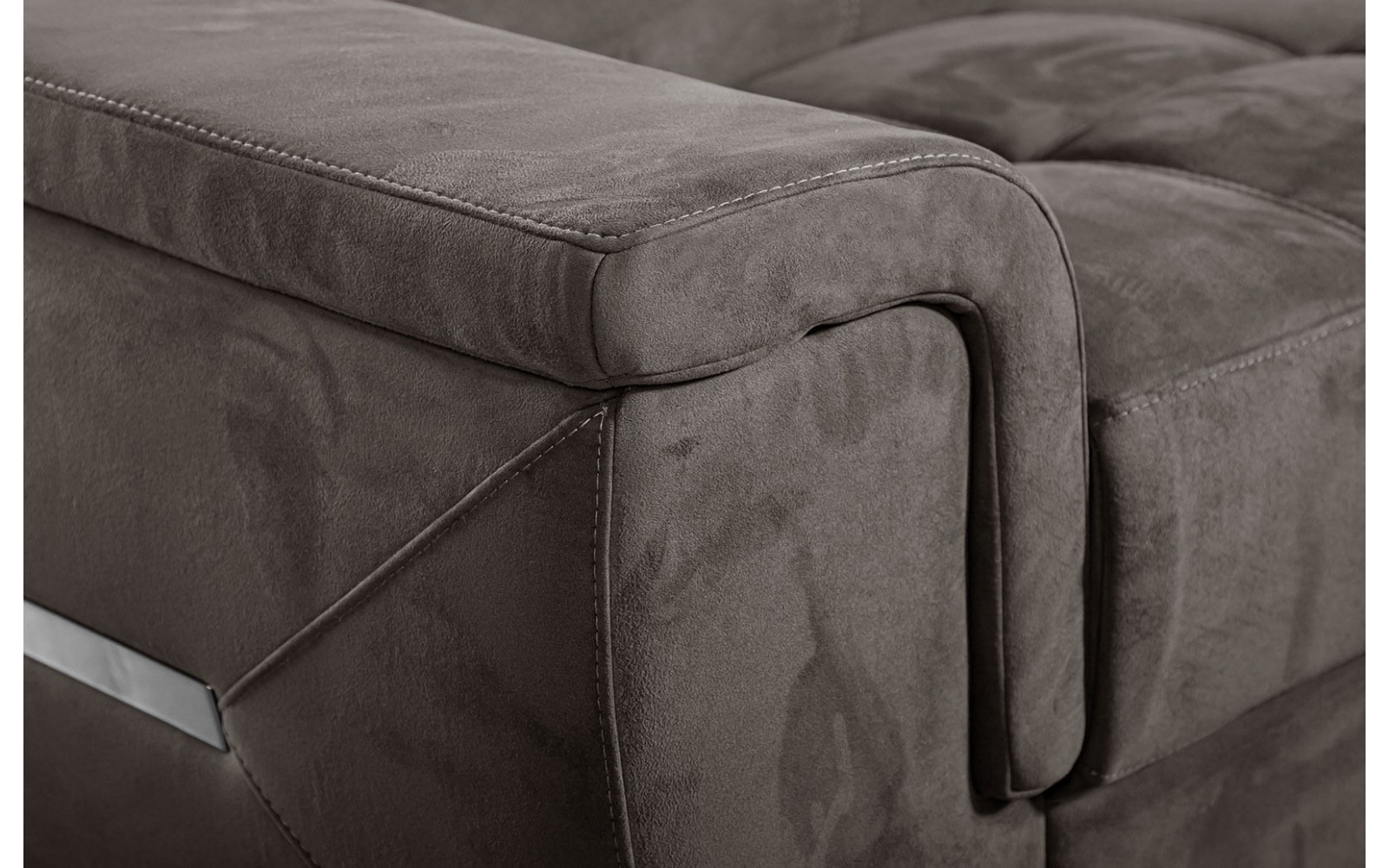 Ecksofa rechts mit verstellbaren Kopfstützen 5-Sitzer KELTE