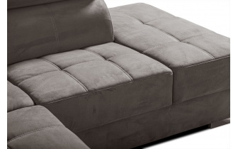 Ecksofa rechts mit verstellbaren Kopfstützen 5-Sitzer KELTE