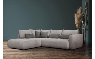 Ecksofa links mit Schlaffunktion 5-Sitzer SORENO