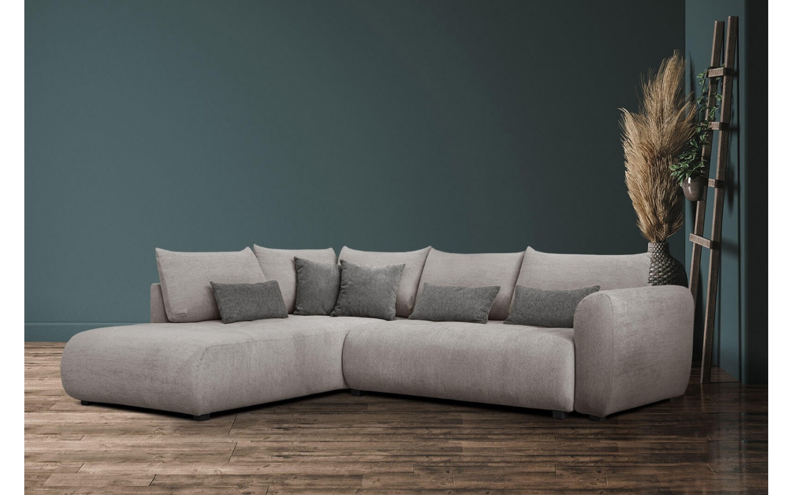 Ecksofa links mit Schlaffunktion 5-Sitzer SORENO