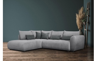 Ecksofa links mit Schlaffunktion 5-Sitzer SORENO