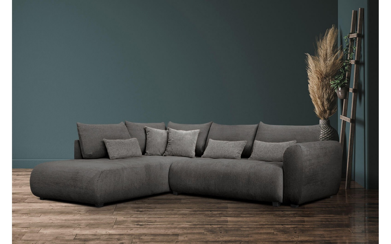 Ecksofa links mit Schlaffunktion 5-Sitzer SORENO