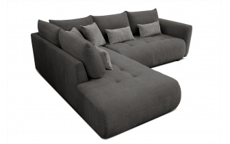 Ecksofa links mit Schlaffunktion 5-Sitzer SORENO