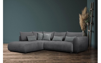 Ecksofa links mit Schlaffunktion 5-Sitzer SORENO