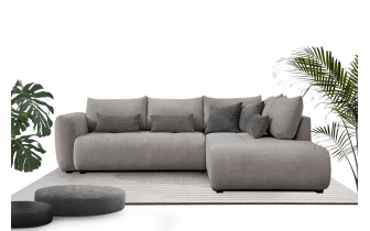 Ecksofa rechts mit Schlaffunktion 5-Sitzer SORENO