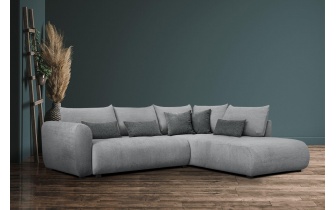 Ecksofa rechts mit Schlaffunktion 5-Sitzer SORENO