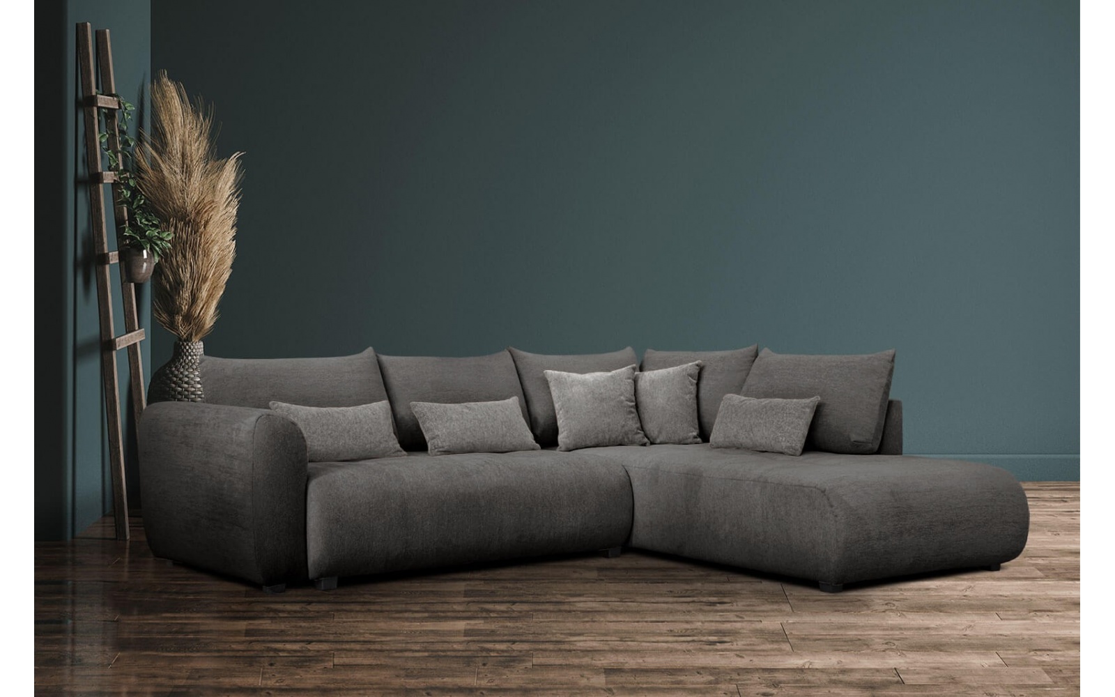 Ecksofa rechts mit Schlaffunktion 5-Sitzer SORENO