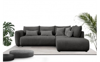 Ecksofa rechts mit Schlaffunktion 5-Sitzer SORENO