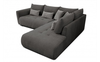 Ecksofa rechts mit Schlaffunktion 5-Sitzer SORENO