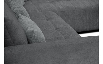 Ecksofa rechts mit Schlaffunktion 5-Sitzer SORENO