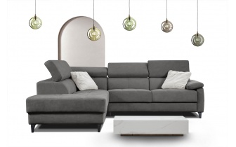 Ecksofa links mit verstellbaren Kopfstützen 5-Sitzer TAUNUS