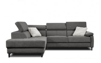 Ecksofa links mit verstellbaren Kopfstützen 5-Sitzer TAUNUS