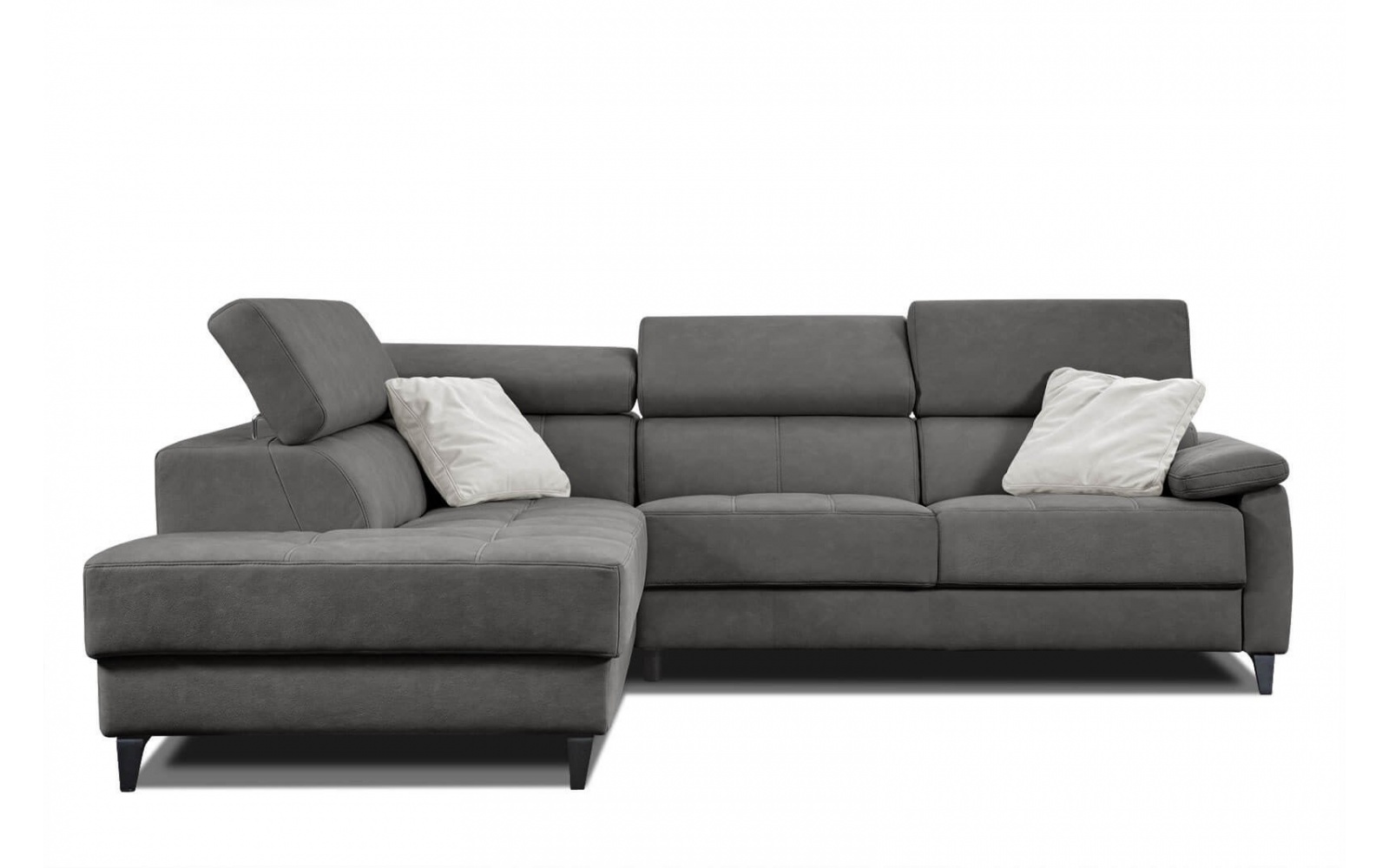 Ecksofa links mit verstellbaren Kopfstützen 5-Sitzer TAUNUS