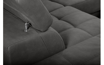 Ecksofa links mit verstellbaren Kopfstützen 5-Sitzer TAUNUS