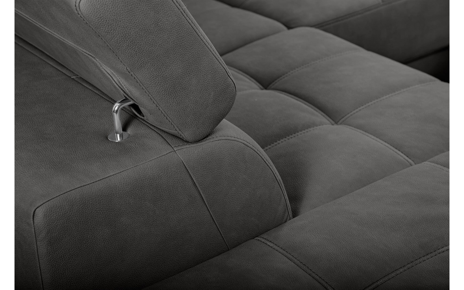 Ecksofa links mit verstellbaren Kopfstützen 5-Sitzer TAUNUS