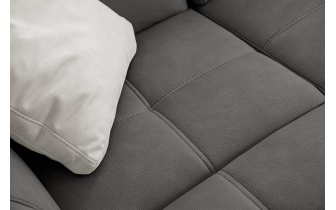Ecksofa links mit verstellbaren Kopfstützen 5-Sitzer TAUNUS
