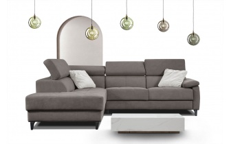 Ecksofa links mit verstellbaren Kopfstützen 5-Sitzer TAUNUS