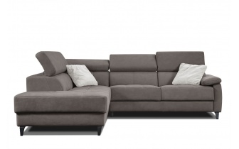 Ecksofa links mit verstellbaren Kopfstützen 5-Sitzer TAUNUS