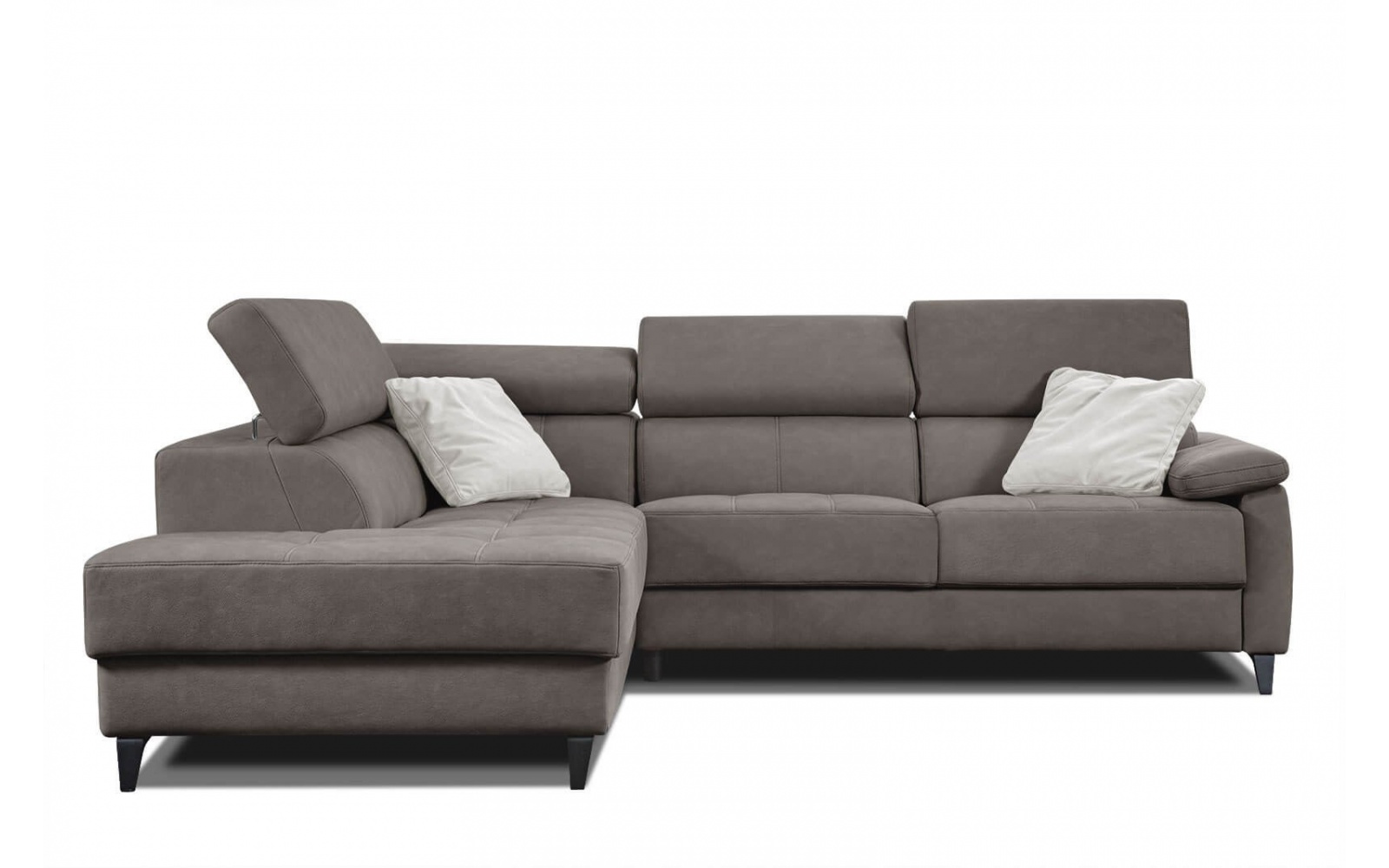 Ecksofa links mit verstellbaren Kopfstützen 5-Sitzer TAUNUS