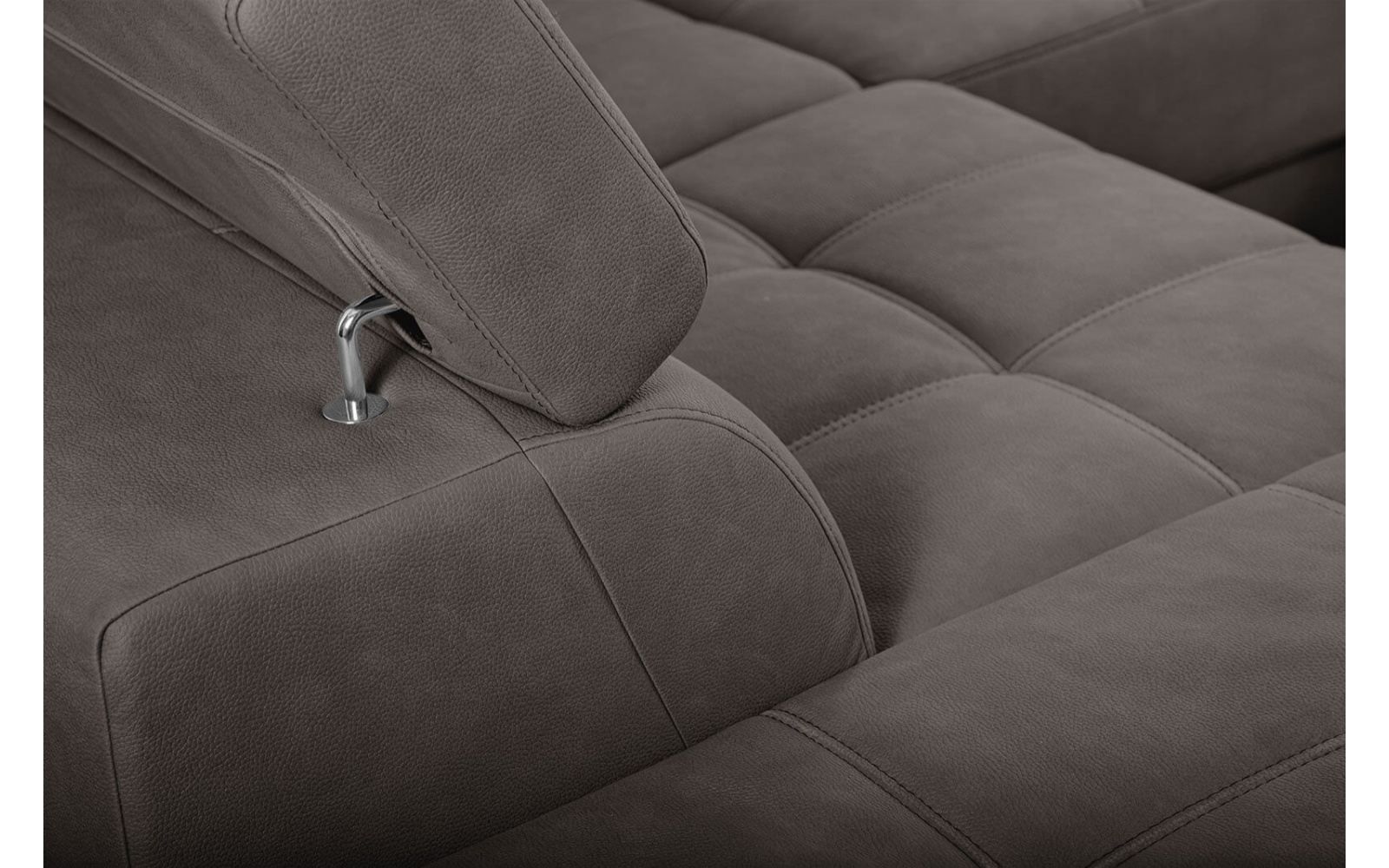 Ecksofa links mit verstellbaren Kopfstützen 5-Sitzer TAUNUS