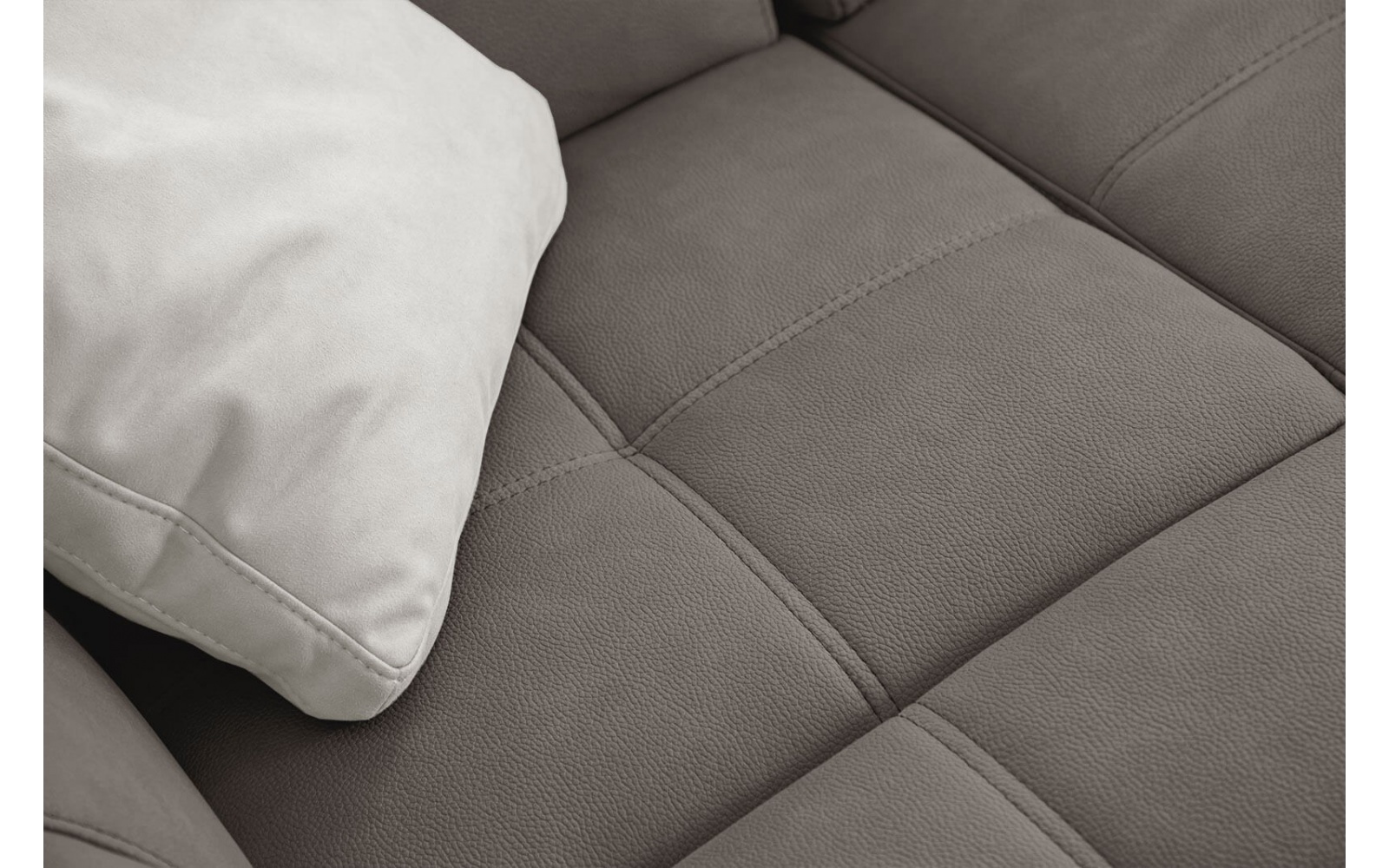 Ecksofa links mit verstellbaren Kopfstützen 5-Sitzer TAUNUS