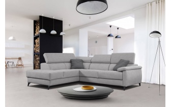 Ecksofa links mit verstellbaren Kopfstützen 5-Sitzer TAUNUS