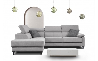 Ecksofa links mit verstellbaren Kopfstützen 5-Sitzer TAUNUS