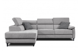 Ecksofa links mit verstellbaren Kopfstützen 5-Sitzer TAUNUS