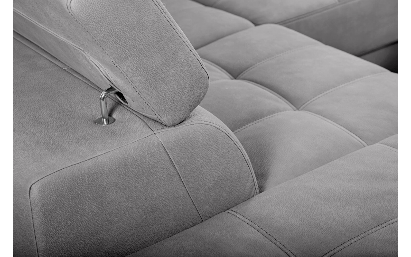 Ecksofa links mit verstellbaren Kopfstützen 5-Sitzer TAUNUS