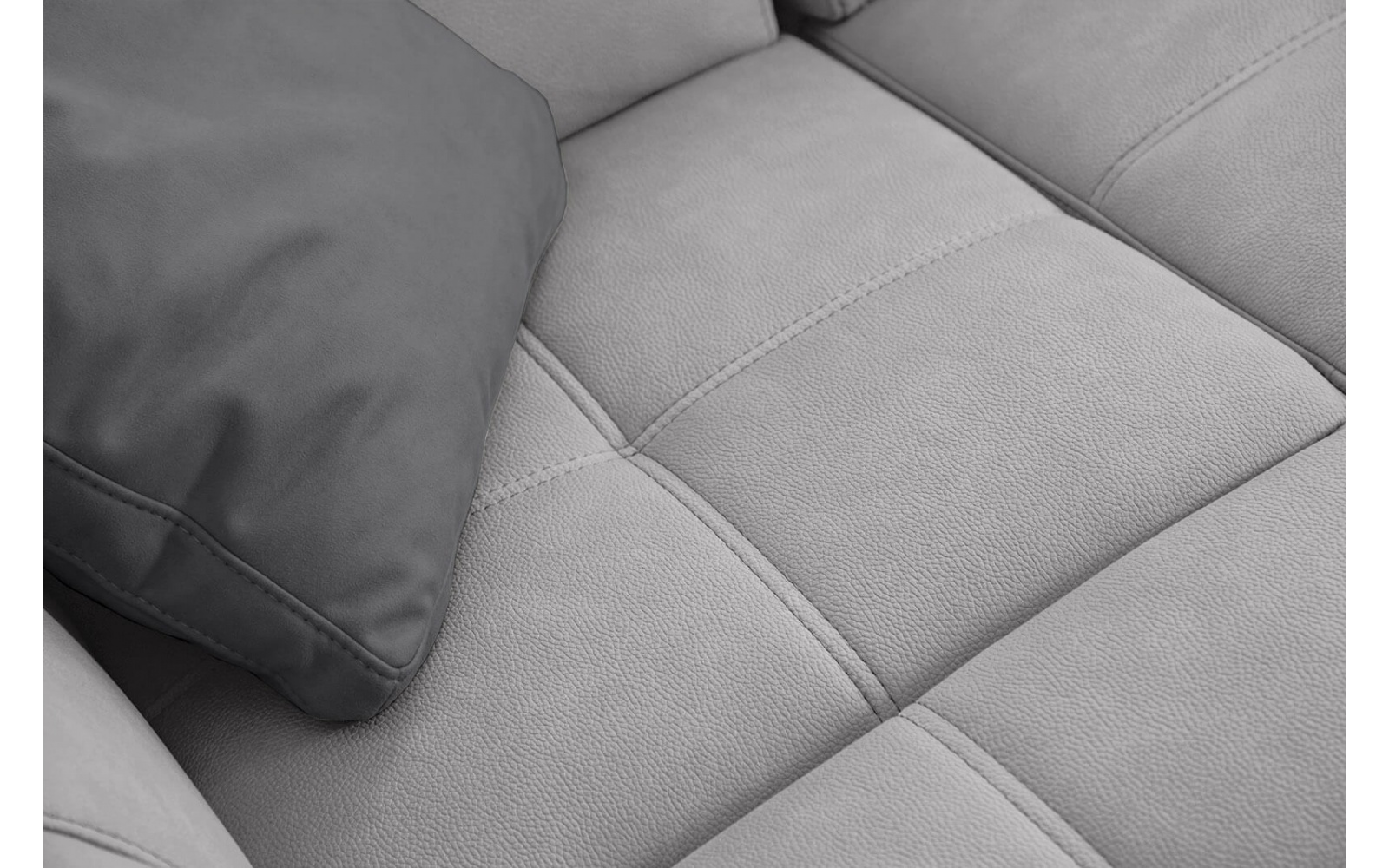 Ecksofa links mit verstellbaren Kopfstützen 5-Sitzer TAUNUS