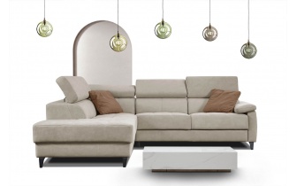 Ecksofa links mit verstellbaren Kopfstützen 5-Sitzer TAUNUS