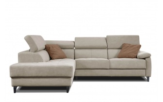 Ecksofa links mit verstellbaren Kopfstützen 5-Sitzer TAUNUS