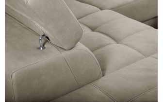 Ecksofa links mit verstellbaren Kopfstützen 5-Sitzer TAUNUS