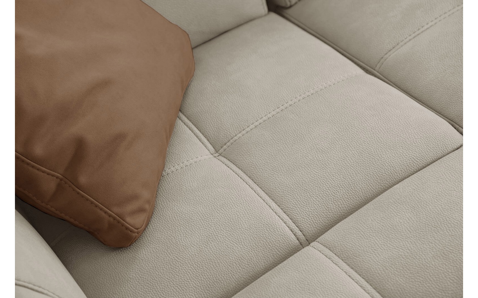 Ecksofa links mit verstellbaren Kopfstützen 5-Sitzer TAUNUS