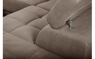 Ecksofa rechts mit verstellbaren Kopfstützen 5-Sitzer TAUNUS