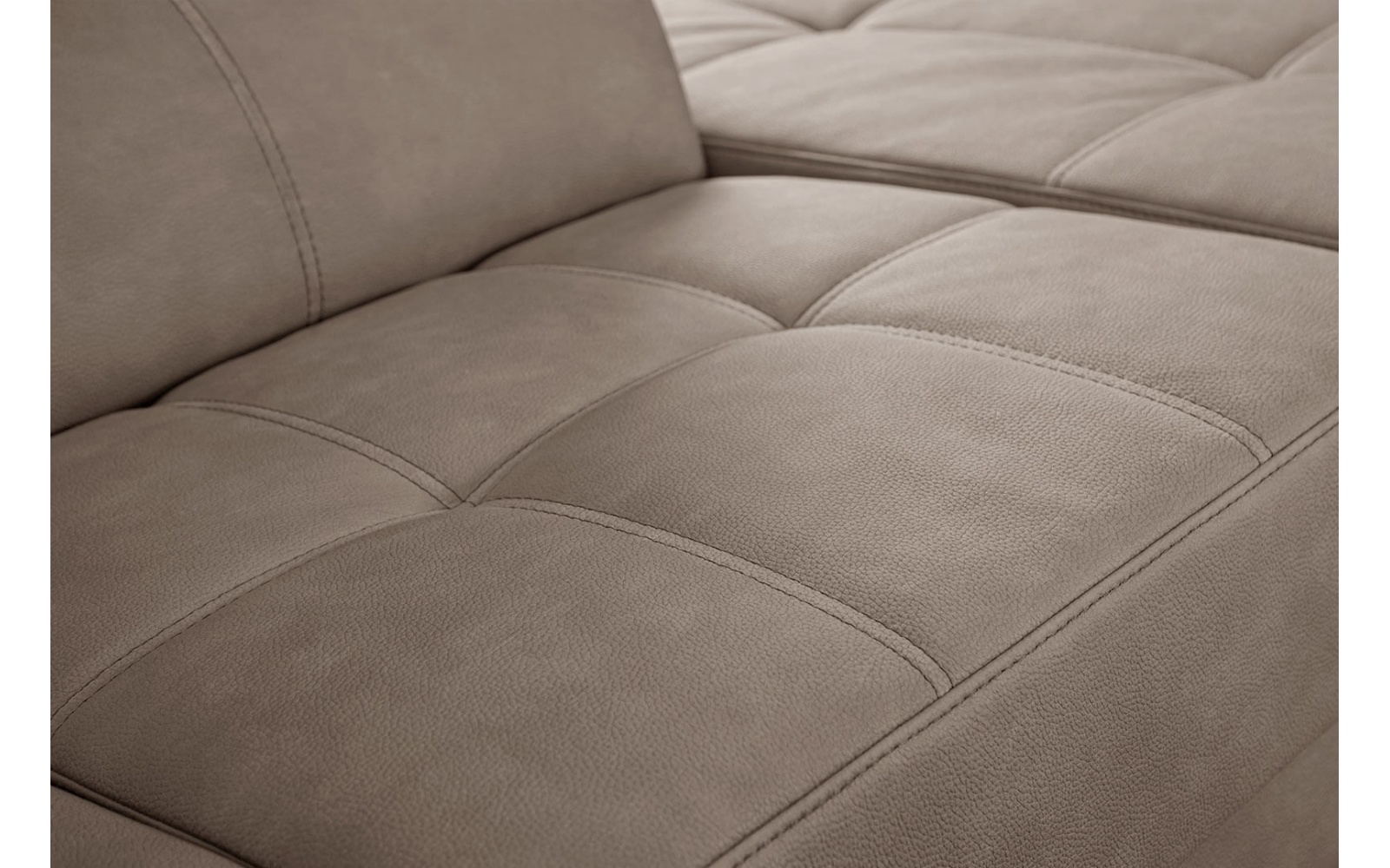 Ecksofa rechts mit verstellbaren Kopfstützen 5-Sitzer TAUNUS