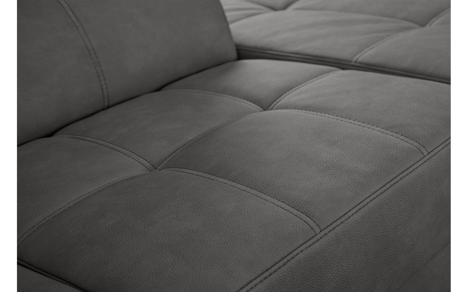 Ecksofa rechts mit verstellbaren Kopfstützen 5-Sitzer TAUNUS