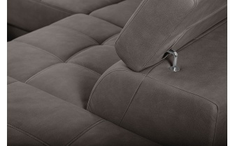 Ecksofa rechts mit verstellbaren Kopfstützen 5-Sitzer TAUNUS