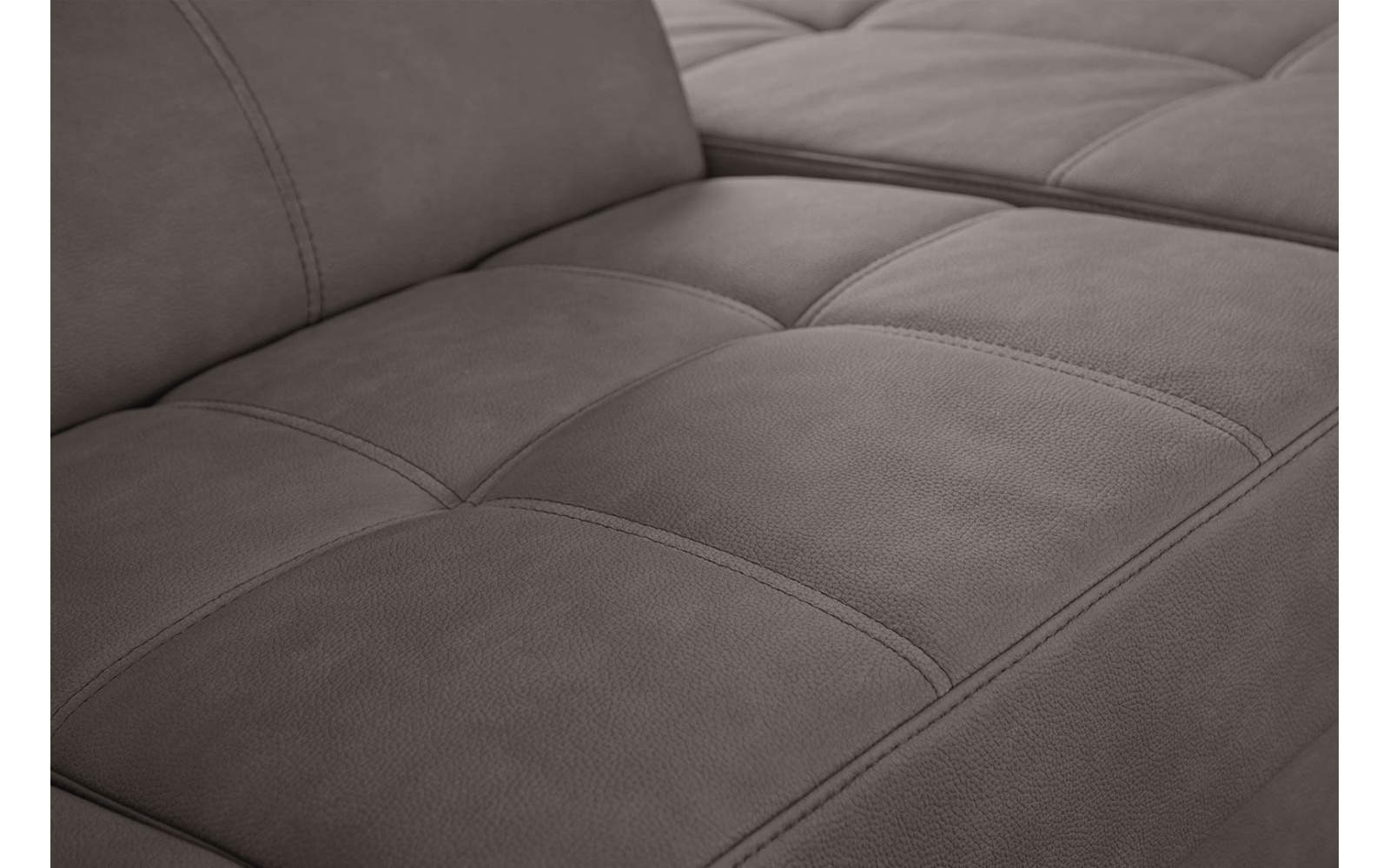 Ecksofa rechts mit verstellbaren Kopfstützen 5-Sitzer TAUNUS