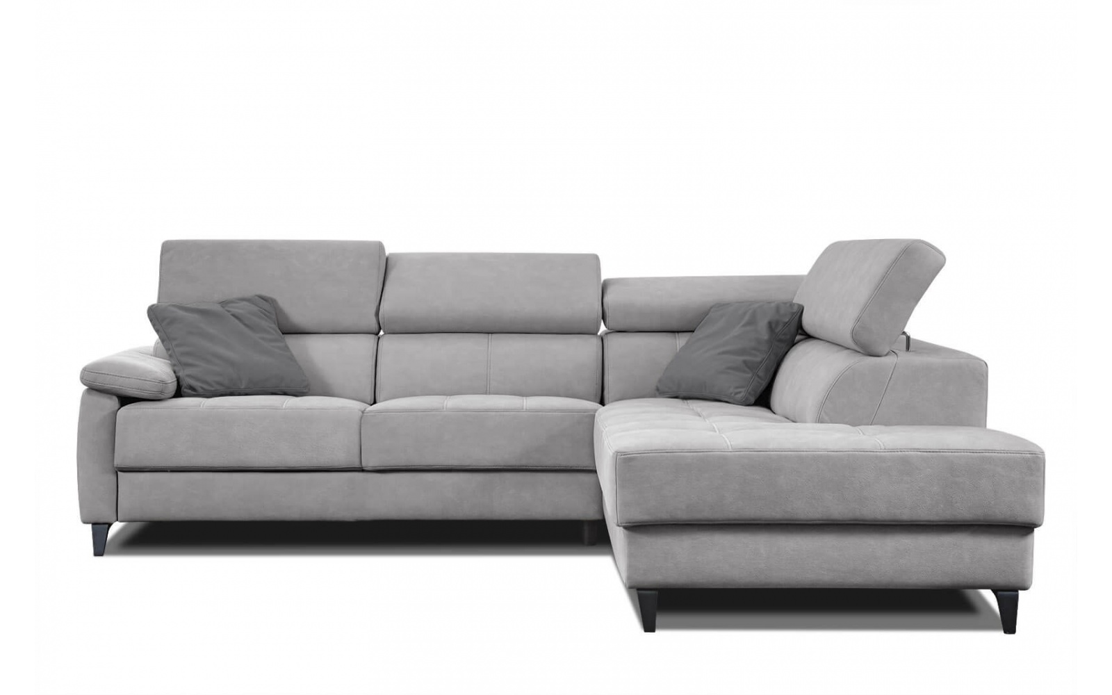 Ecksofa rechts mit verstellbaren Kopfstützen 5-Sitzer TAUNUS