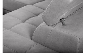 Ecksofa rechts mit verstellbaren Kopfstützen 5-Sitzer TAUNUS