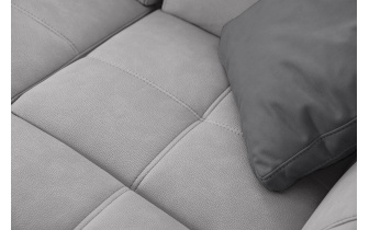 Ecksofa rechts mit verstellbaren Kopfstützen 5-Sitzer TAUNUS