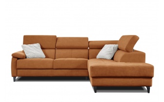 Ecksofa rechts mit verstellbaren Kopfstützen 5-Sitzer TAUNUS