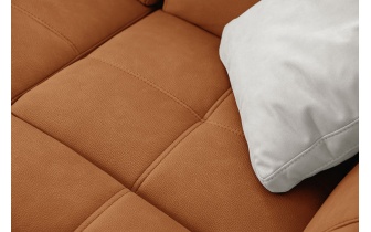 Ecksofa rechts mit verstellbaren Kopfstützen 5-Sitzer TAUNUS