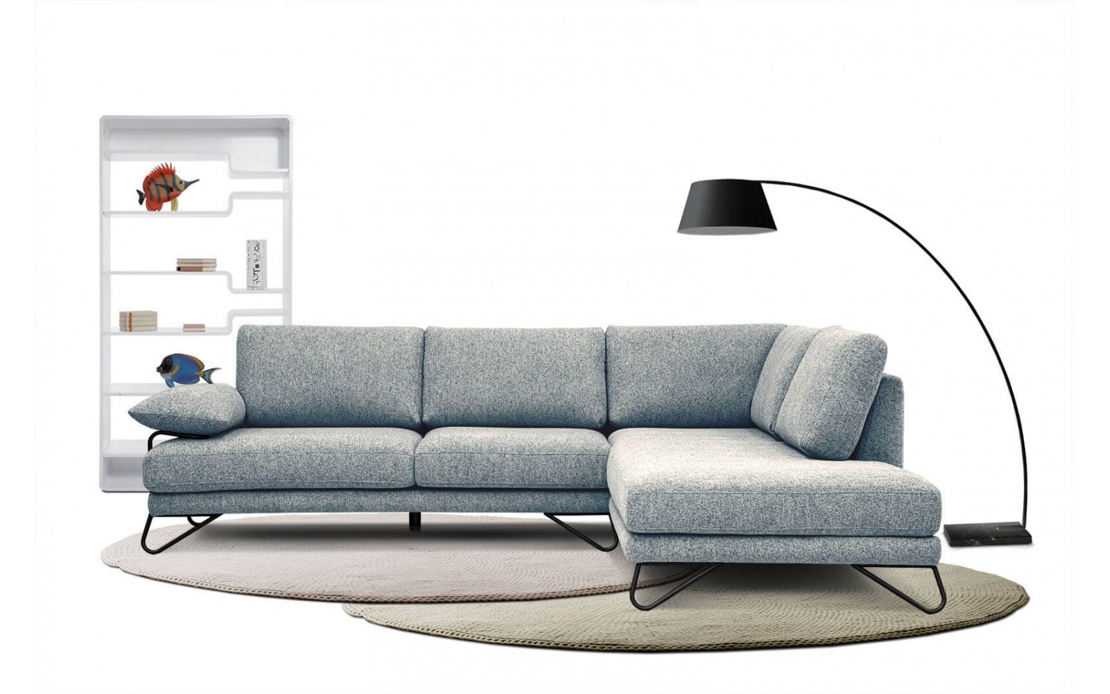 Ecksofa rechts 5-Sitzer LORI