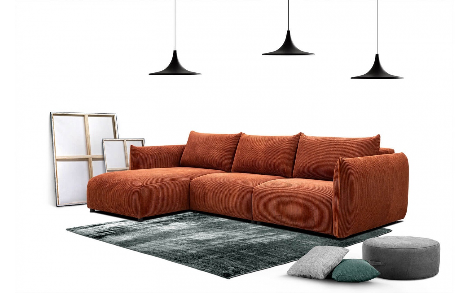 Ecksofa links 4-Sitzer TAUER