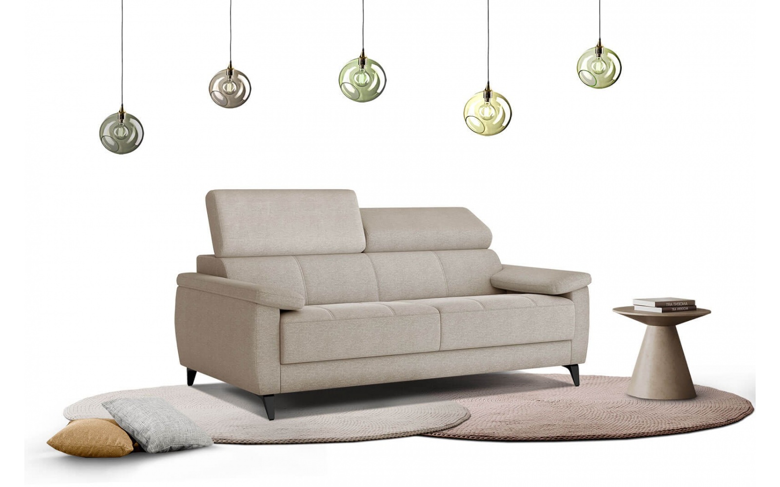 Sofa 3-Sitzer mit verstellbaren Kopfstützen TAUNUS