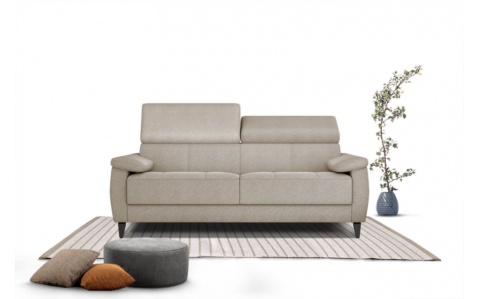 Sofa 3-Sitzer mit verstellbaren Kopfstützen TAUNUS